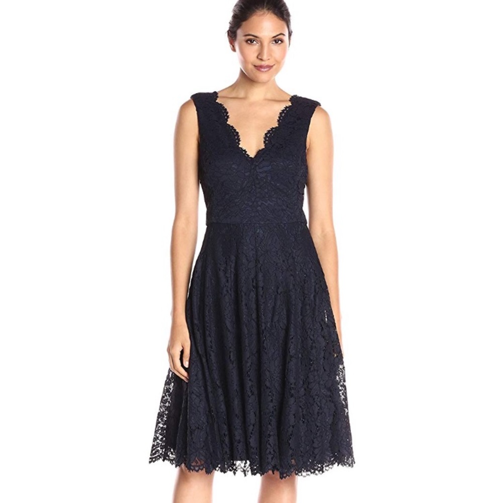 Vera Wang Navy Cocktail Dress